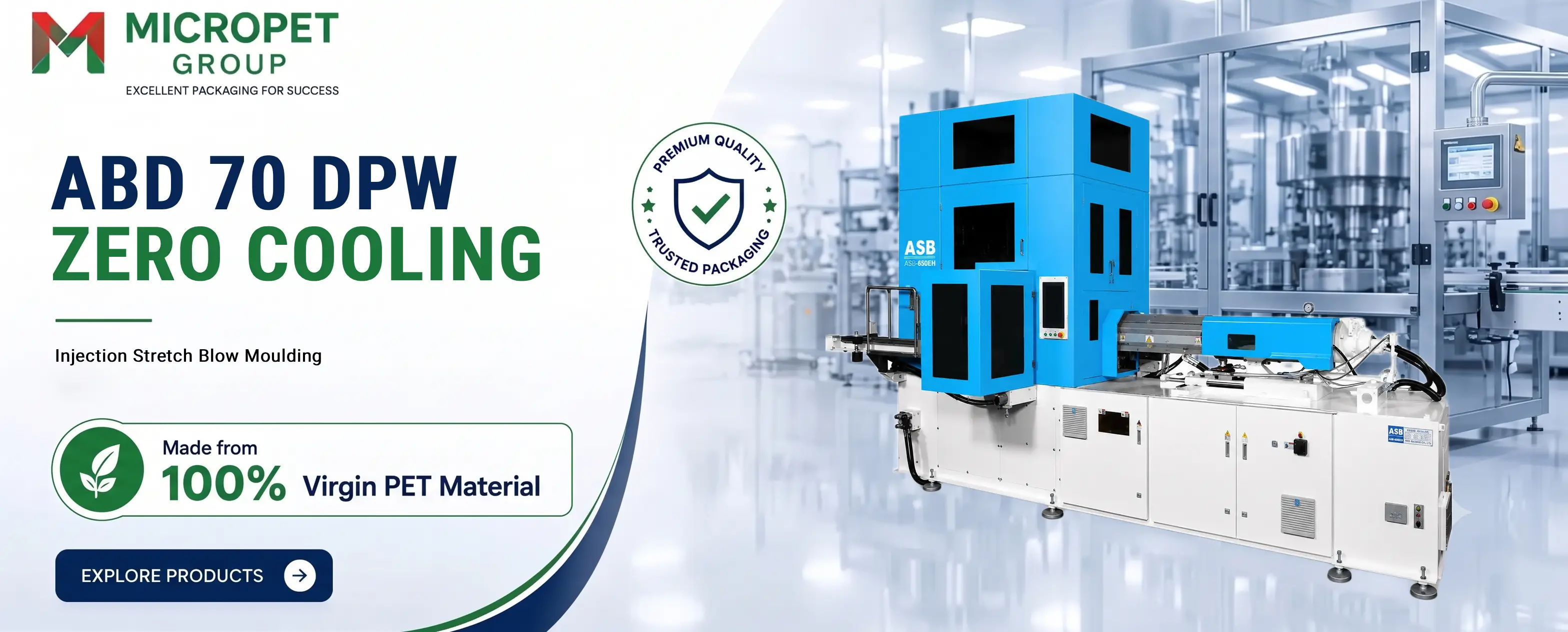 ASB 12M Zero Cooling PET Bottle Injection Stretch Blow Molding Machine